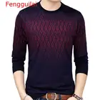 Fengguilai 2019 брендовый Повседневный пуловер с рисунком ромбиками мужской свитер рубашка трикотажная одежда мужские модные трикотажные свитера