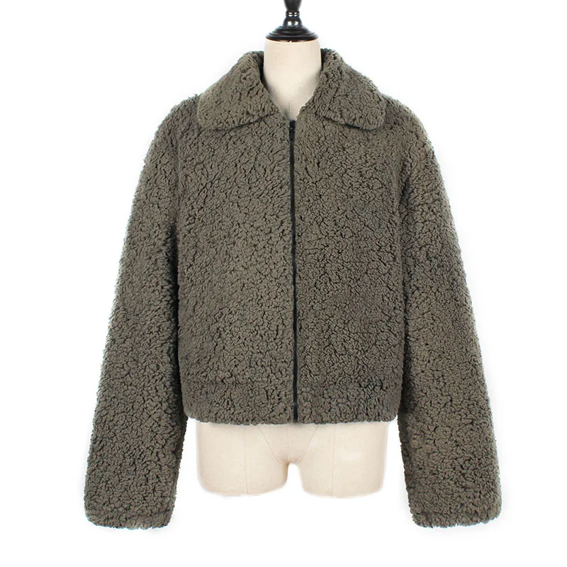 Женское флисовое пальто Manteau Femme Hiver свободное кашемировое теплое кардиган
