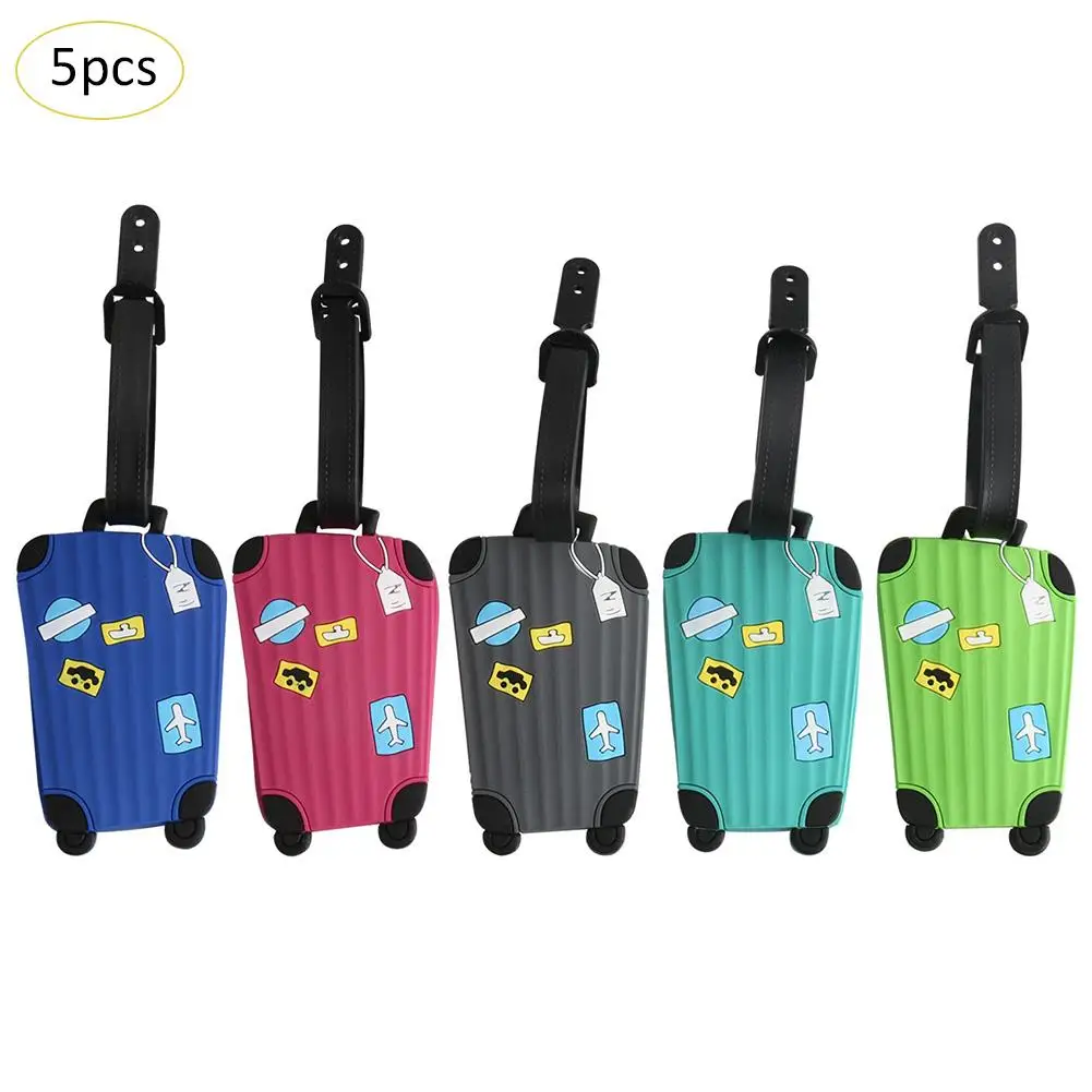 Милые мягкие бирки для багажа из ПВХ этикетки с рисунком самолета ярлыки