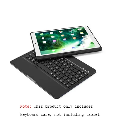 black 360 Вращающийся чехол из алюминиевого сплава для iPad air 3 10,5 Pro 10,5 дюймов цветная подсветка Bluetooth клавиатура чехол+ ручка+ пленка - Цвет: black