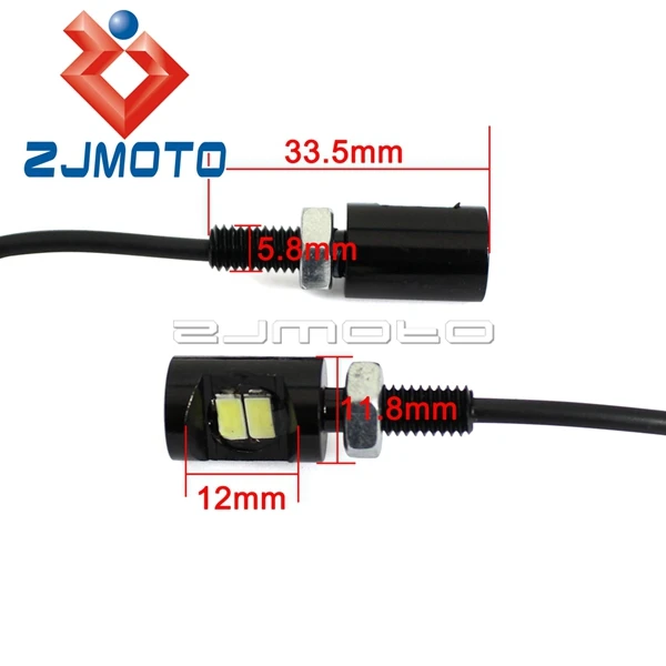 ZJMOTO 2x мотоциклетное светодиодное Освещение номерного знака Автомобильный багажник номерной знак светильник
