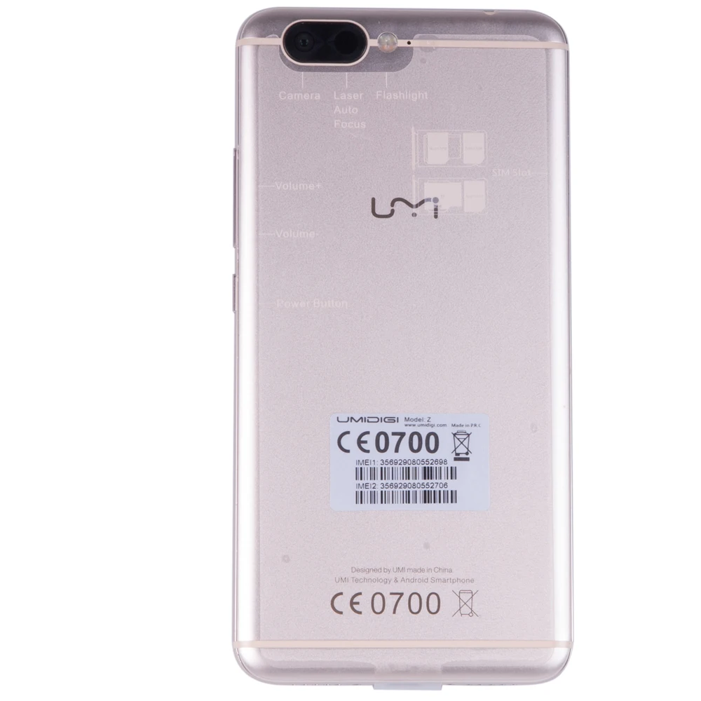 Класс B UMI Z Металл Android Smart открыл мобильный телефон MTK helio X27 4 ГБ Оперативная память