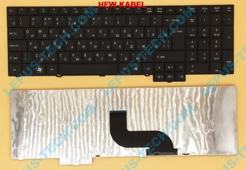 Оригинальная клавиатура RU для ACER TM5760 8573 TM6495T 7750 5760 6595 6495 с большим входом|keyboard for
