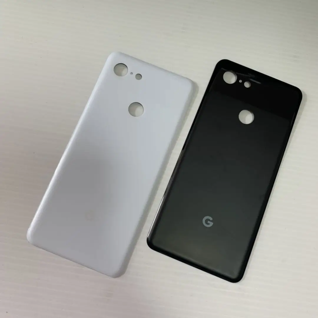 Оригинальная Черная крышка аккумулятора для Google Pixel 3 XL, Запасное стекло для Google Pixel 3, розовая Задняя стеклянная панель+ лента