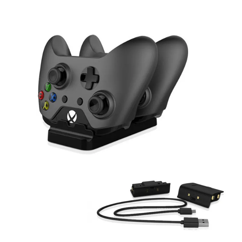 Зарядная станция для Xbox One S тонкая зарядная док с двумя аккумуляторами X