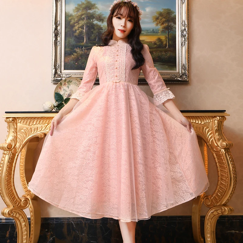 Бесплатная доставка 2017 Весна и Лето Новое поступление ретро стоячий воротник