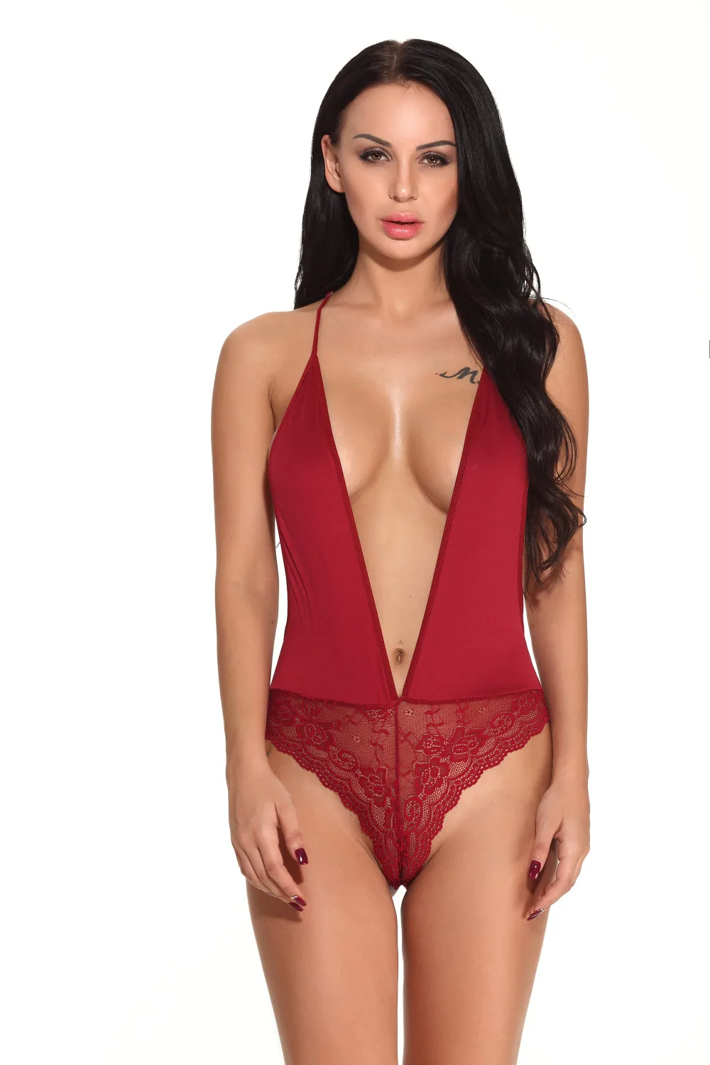 Женское Эротическое нижнее белье кружевные комбинезоны Babydoll Комбинезоны для сна