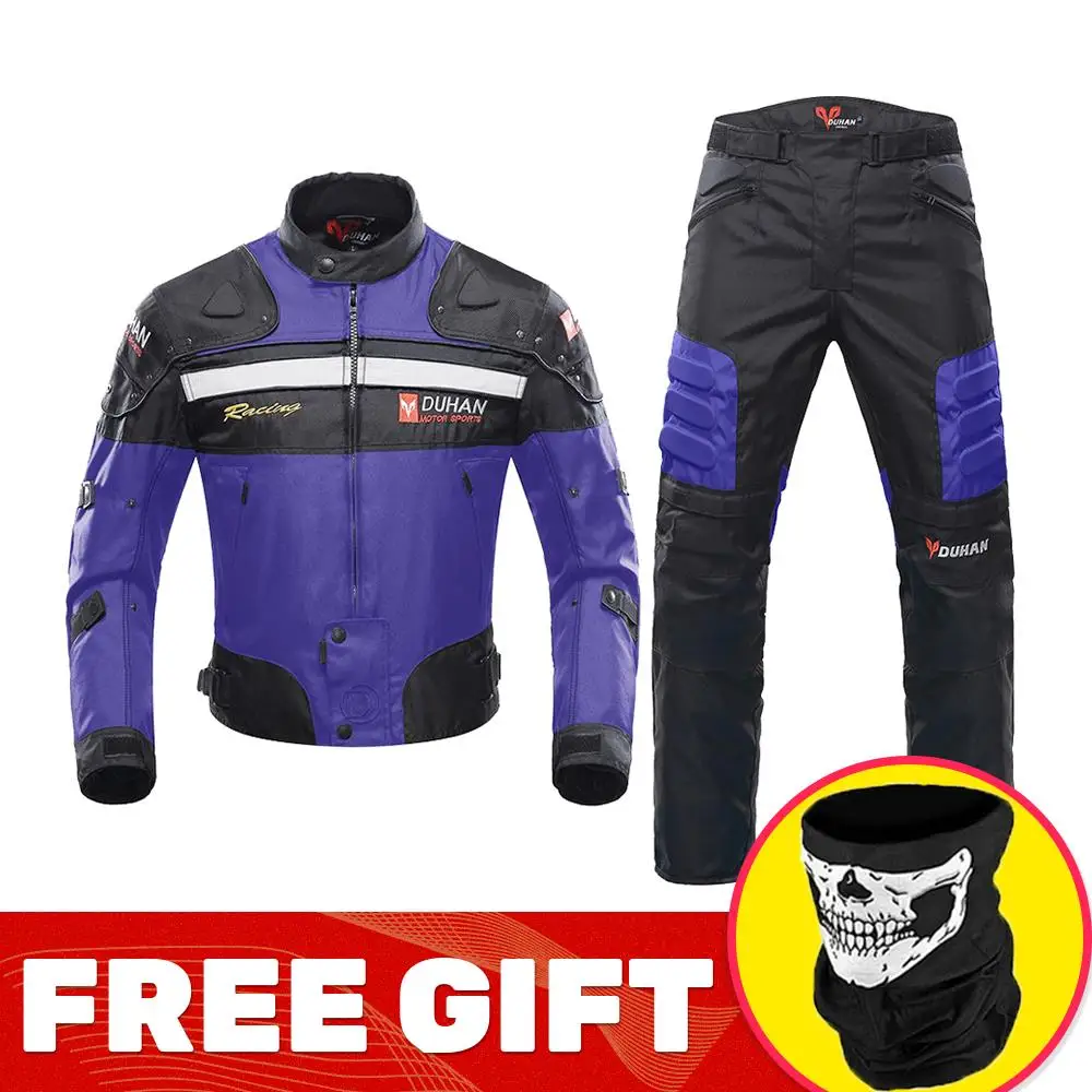 D-020 Blue Suit DUHAN мотоциклетная куртка, Мужская Защитная Экипировка, мотоциклетная куртка, мотоциклетная куртка, ветрозащитная, морозостойкая, туристический, мотоциклетный, для верховой езды - Цвет: D-020 Blue Suit