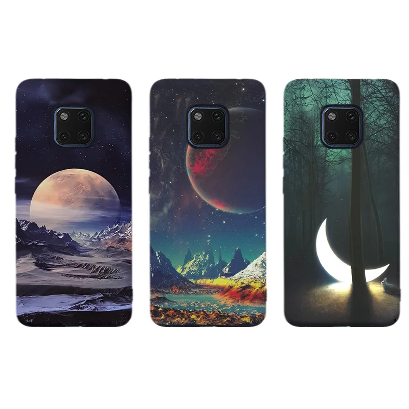 Moon Case For Huawei Mate 20 10 Pro Lite X Soft Silicone Cover Phone TPU Protective Back Cases Mountain Girl AnkinPro | Мобильные