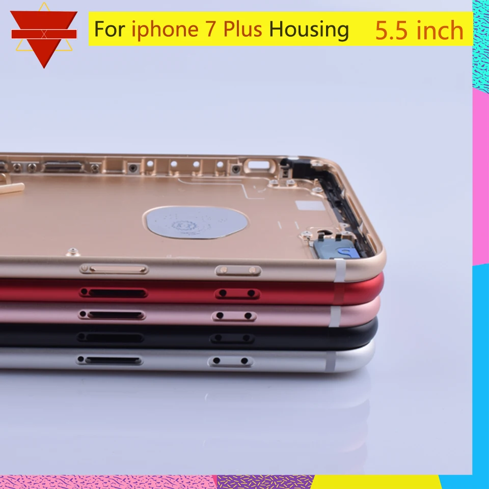 10 шт./лот, новинка для 7 Plus, металлическая крышка для батареи, дверь, полный корпус для Apple Iphone 7 Plus, шасси, средняя рамка с sim-лотком