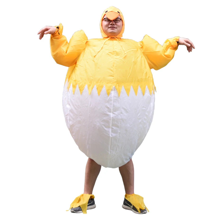 Взрослый унисекс Надувной Костюм Цыпленка костюмы на Хэллоуин Карнавальный