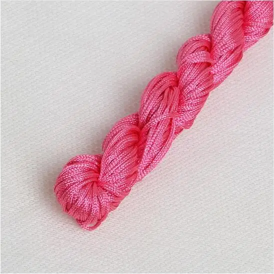 Fuchsia 24 м 1 мм китайский узел макраме веревки Моток Веревки Браслет трещотки шнуры для DIY ожерелье браслет ювелирных изделий - Цвет: Fuchsia