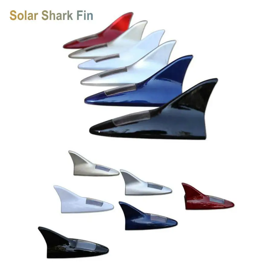 Солнечная Универсальная автомобильная антенна плавник акулы радиоантенна