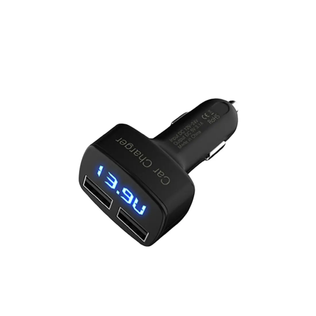 Автомобильное зарядное устройство dewtreetали 4 в 1 двойной USB вольтметр термометр