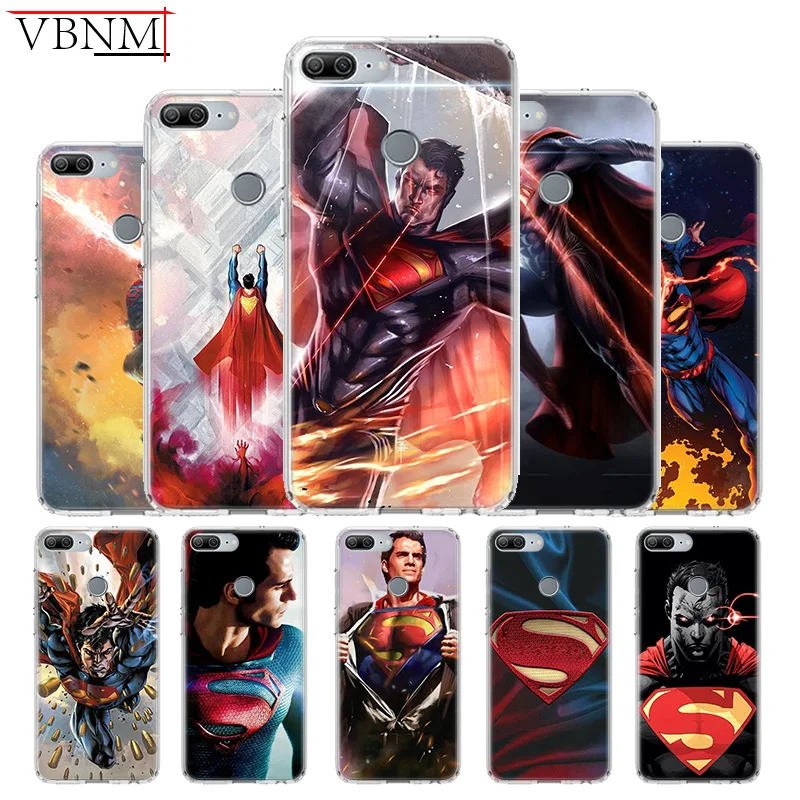 Силиконовый ТПУ чехол с суперменом DC Comics для huawei Honor 6X7 8 7X 8X 8A 8S Pro MAX 9 10 Lite V9 Play V20 8C