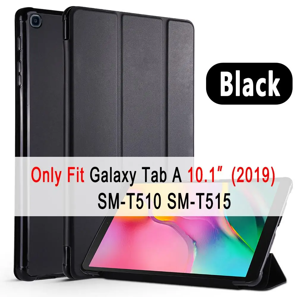 For SM-T510 SM-T515 Для samsung Galaxy Tab A A6 10,1 чехол Крышка T580 T585 T510 T515 SM-T580 SM-T510 кожаный чехол для задней поверхности из мягкого силиконовый чехол с принтом - Цвет: For SM-T510 SM-T515