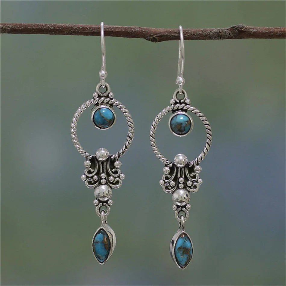 Серьги в стиле ретро серьги из сплава со стразами подвеска Furong Sstone украшения для