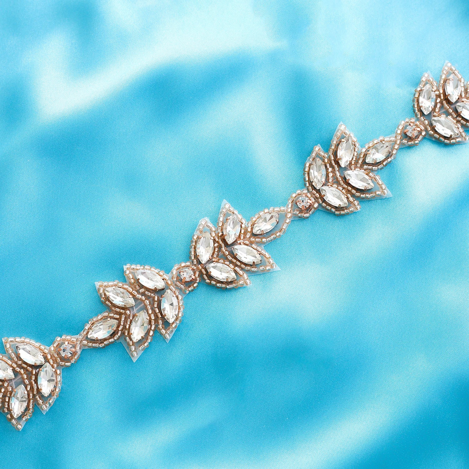 Цепочка свадебные платья золотые бусины серебряный жемчуг аппликация для одежды