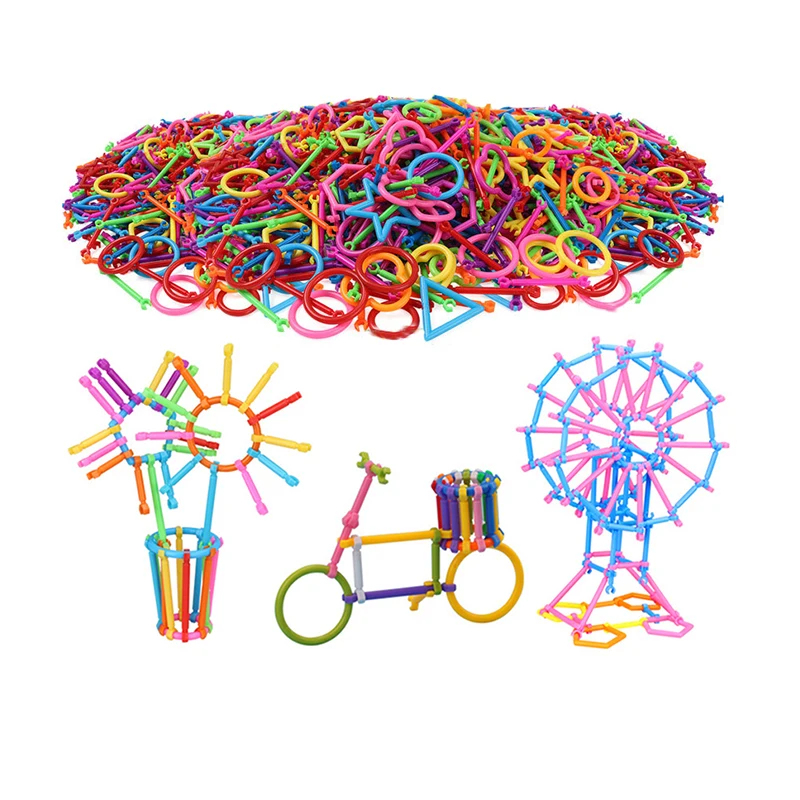 350Pcs Intelligence Sticks Magic Assembling Blocks DIY Smart Stick Magic Wand Creative Building Blocks Inserting Blocks