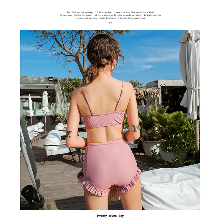 High Waist Swimsuit sexy bathing suit women Bikinis Swimwear Vintage High Neck Bikini Set Bathing Suits Swim Wear Biquini P