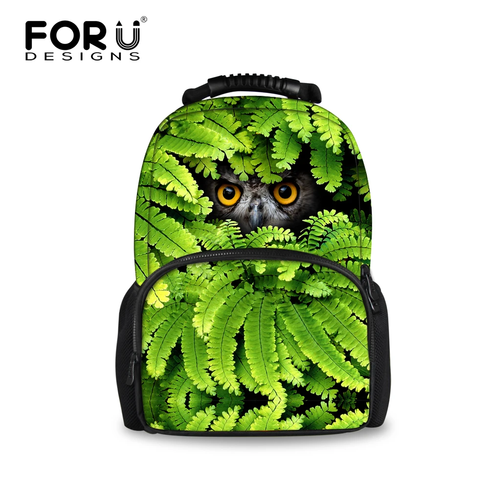 Модный мужской рюкзак 3D с животными милый школьный совой тигром обезьяной для