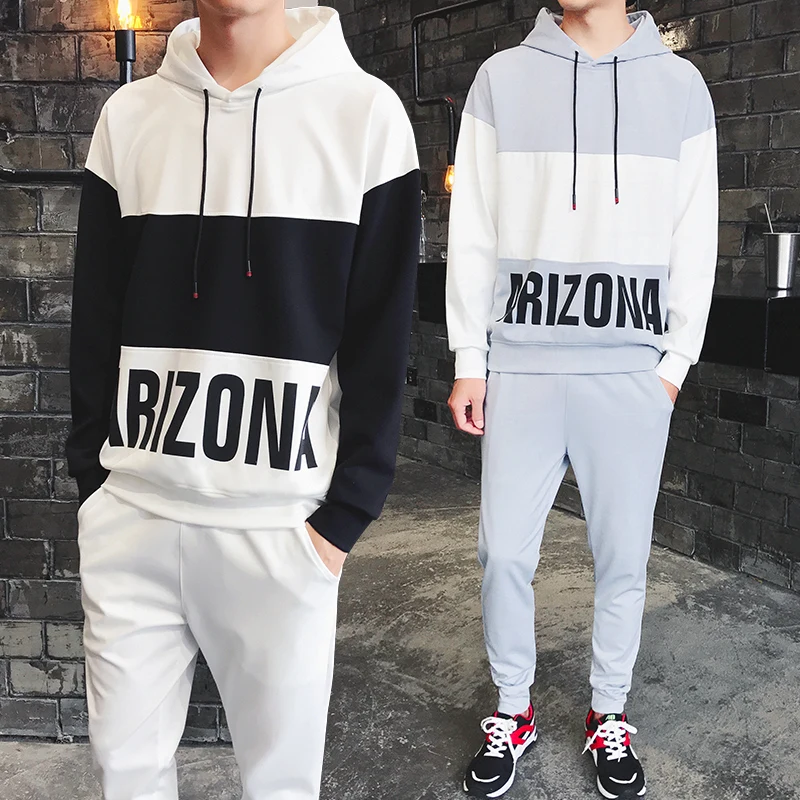 The fall of New Mens Long Sleeved  clothes men sets a Metrosexual Hoodie leisure  two DJ836P68