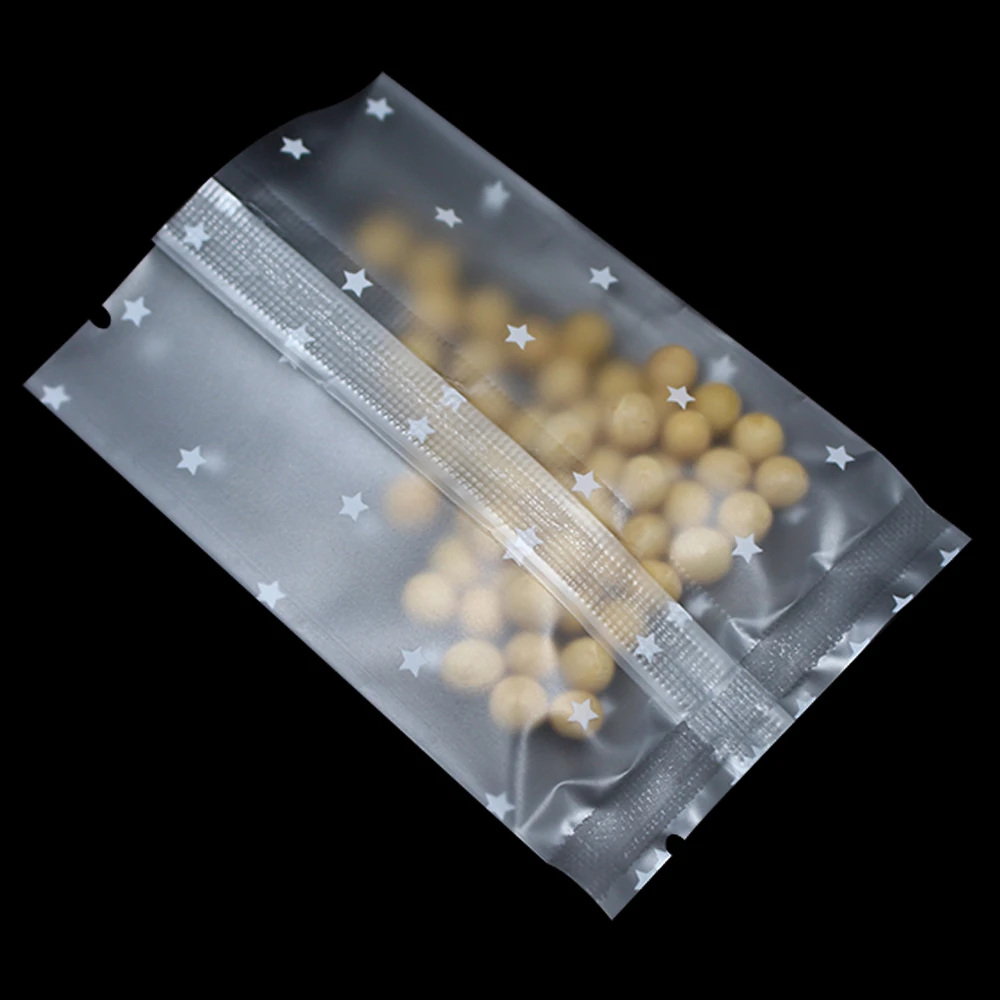 400 шт./лот Матовые прозрачные пакеты для печенья конфет Пластиковые Упаковочные с
