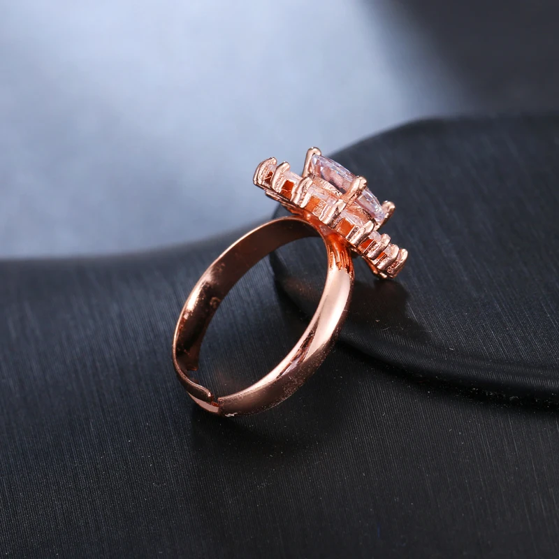 Emmaya Brand Fashion Simple Charm Two Colors AAA Cubic Zircon Water Drop Rings For Women Popular Jewelry Wedding Party Gift | Украшения и