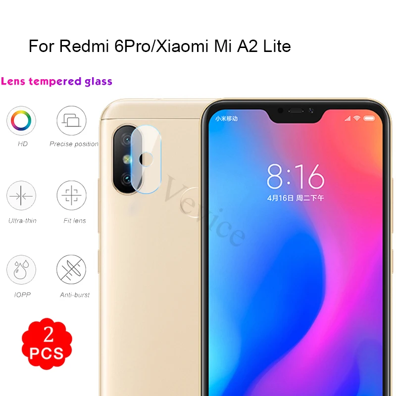 Закаленное стекло для объектива камеры 2 шт./лот Xiaomi Pocophone F1 Mi A2 8 Lite Max 3 Redmi 6 Pro 6A Note 5
