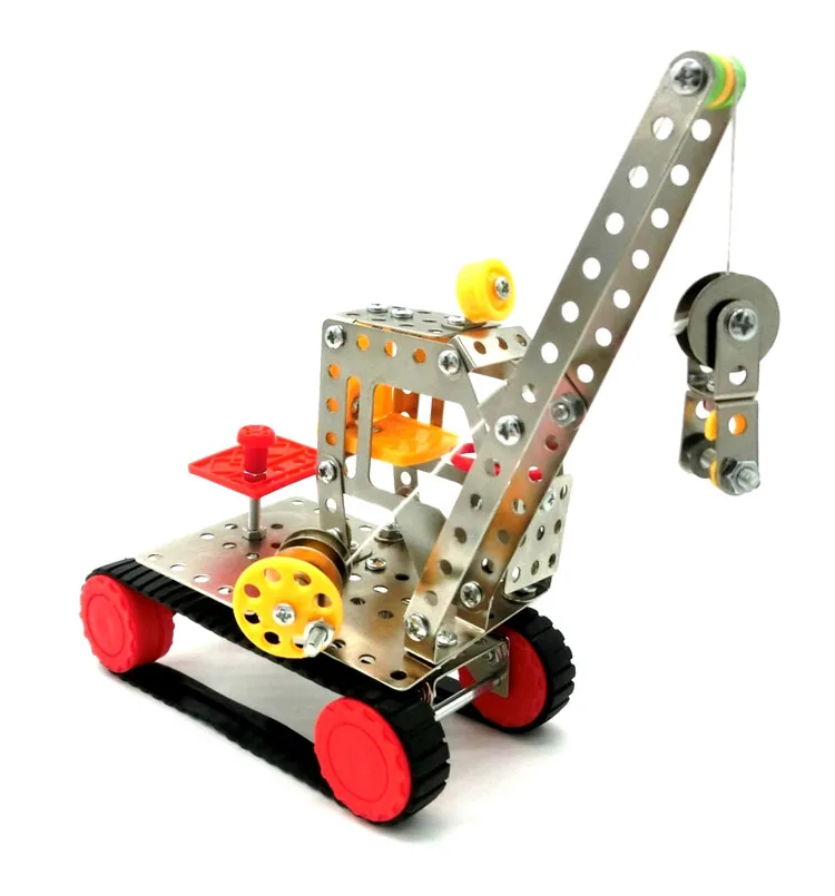 ConstructionTruck Hoist Metal Toy Vehicle Assemble Needed 3D Block for kids Early Development | Игрушки и хобби