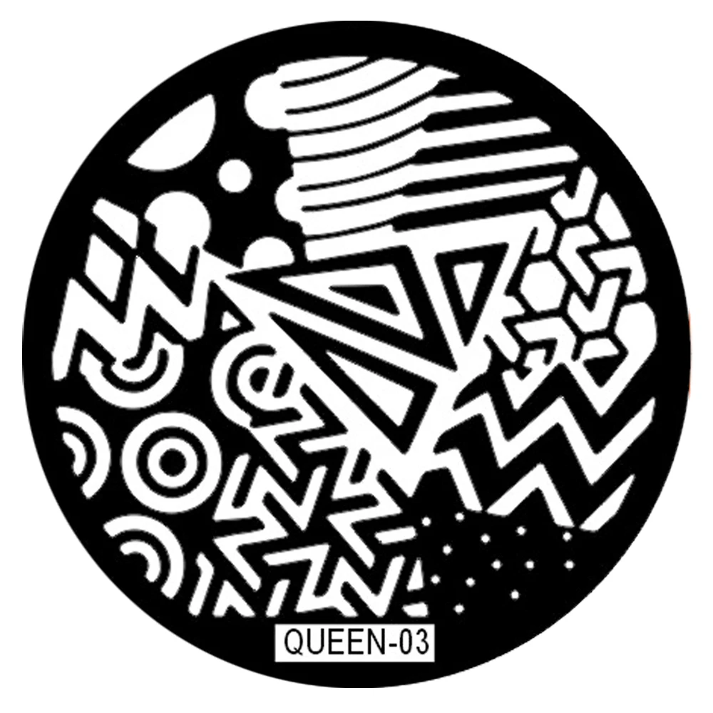 Шаблон лабиринта для стемпинга нейл арта печатная пластина QUEEN03 пластины