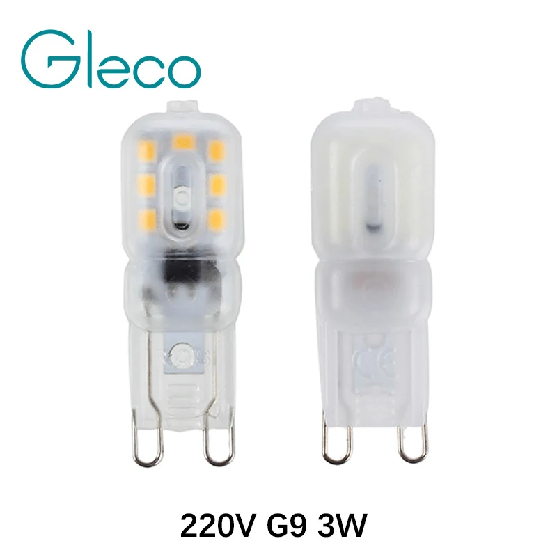 Миниатюрная светодиодная лампа G9 2835 В переменного тока 3 Вт 360 SMD молочного