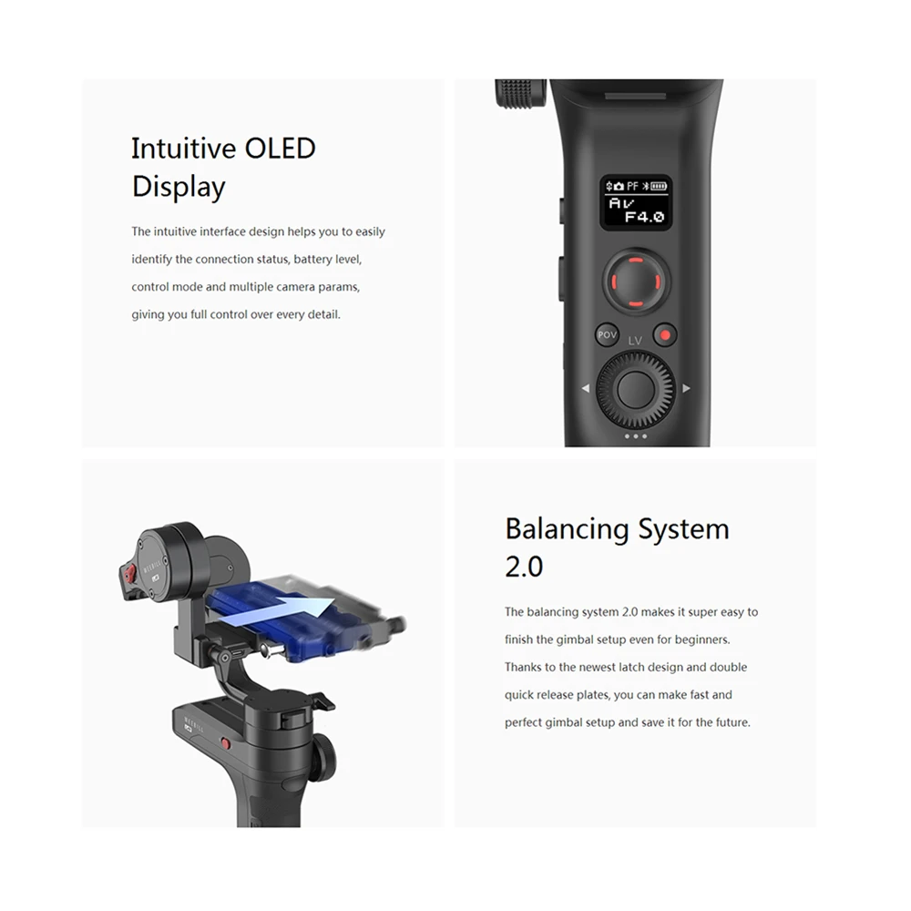 3 осевой карданный стабилизатор ZHIYUN Weebill LAB для беззеркальной камеры Sony A7R3 A7S2 A7M3