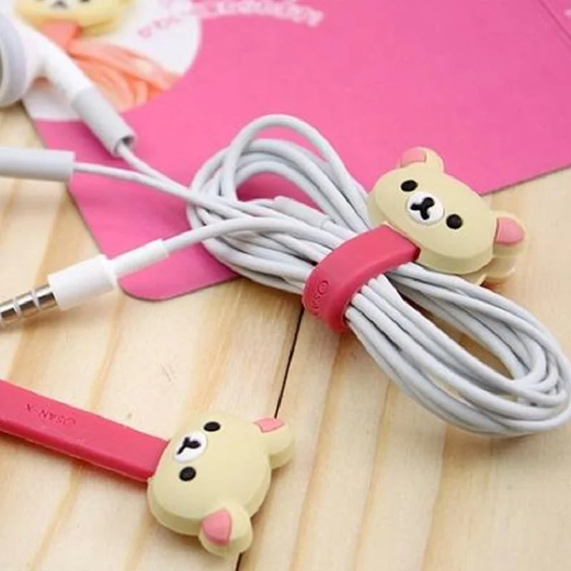 4 шт. Kawaii Bear Кабель для Цыпленок защита от наматывания кабель передачи данных