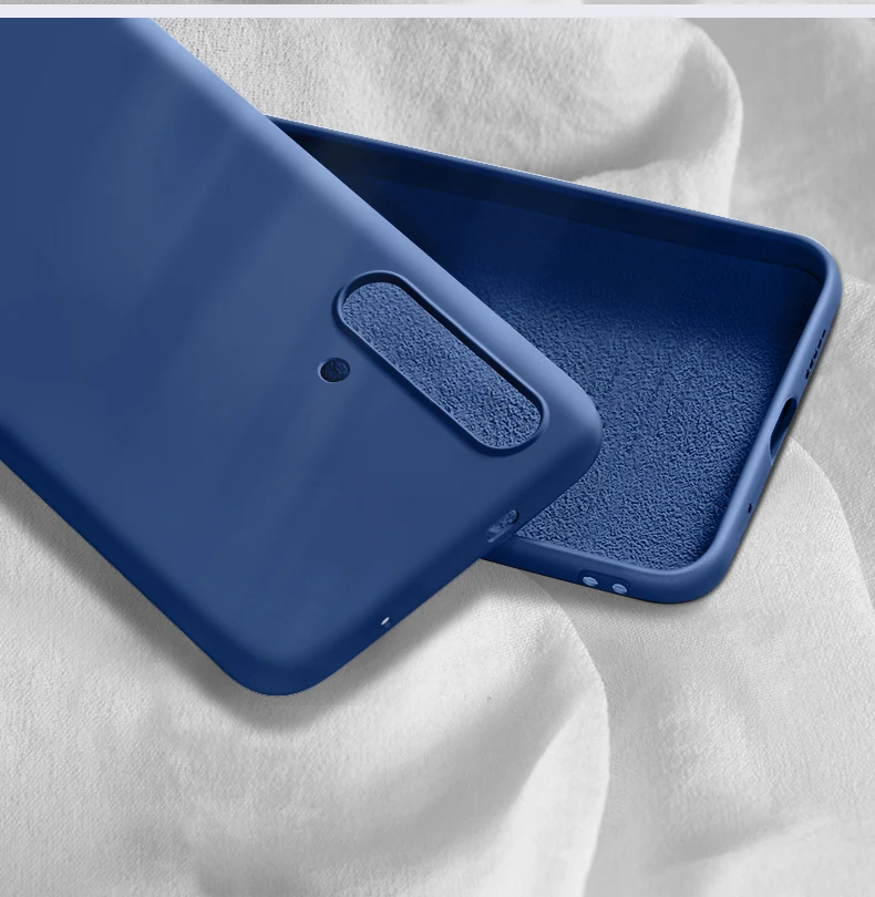 Для honor 20 Pro жидкий силиконовый мягкий чехол для honor 20 Pro honor 20 Lite чехол оригинальная Жидкая силиконовая Резина ТПУ чехлы Coque - Цвет: DBlue