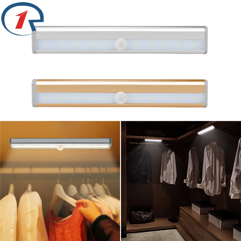 

ZjRight Energy saving Auto Motion Sensor 10LED Light Wireless PIR cabinet Kitchen bedroom lamp Wardrobe indoor Stair night light