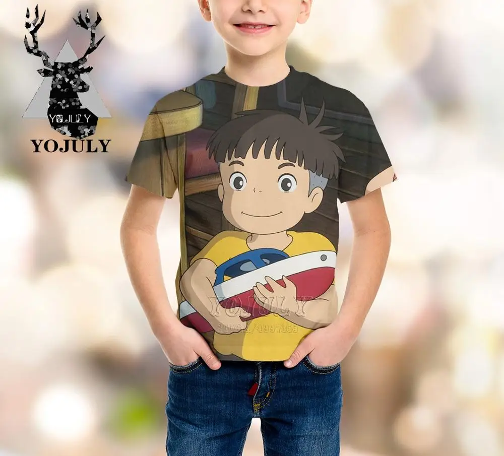 YOJULY Ponyo on the Cliff/детская одежда с 3D принтом для маленьких мальчиков и девочек