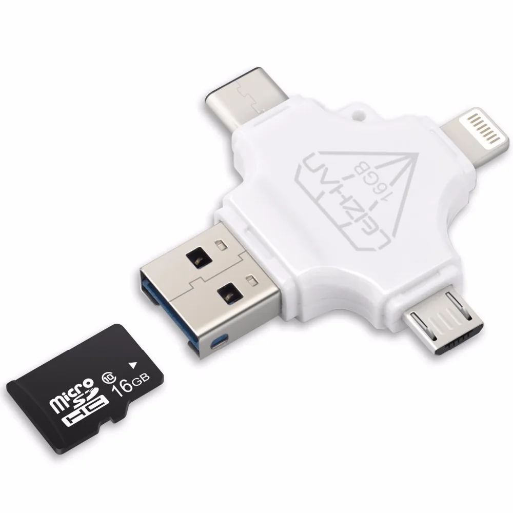 Флэш накопитель для смартфона iphone Lightning 16 ГБ Микро Флешка 32 Гб Huawei Type C флэш 64 USB 3 0