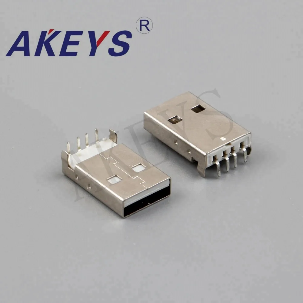 10 шт. USB 2 0 тип a мужская модель 90 белый клей черный градусов мужской разъем для