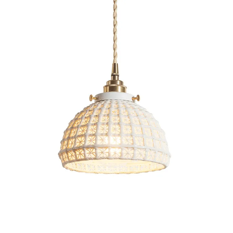 

Japanese bed bedroom pendant light cloakroom cafe restaurant brass bar porch Chinese handmade ceramic pendant light