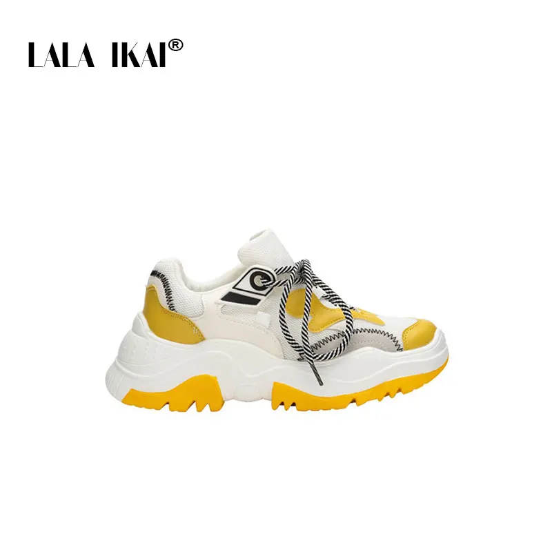LALA IKAI/женские кроссовки повседневная обувь дышащие весенние на платформе