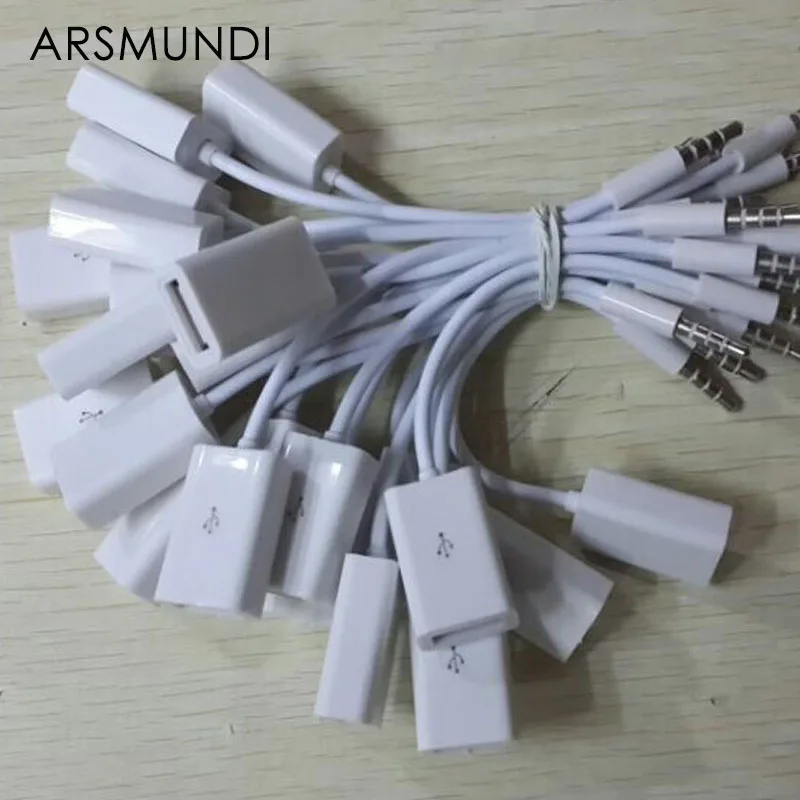 Аудиоразъем AUX 3 5 мм для разъема USB 2 0 Мама Кабель адаптер автомобиля usb разъем