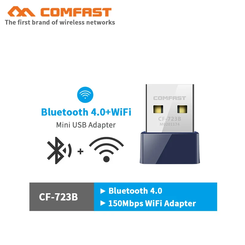 Comfast CF-723B USB Wifi Bluetooth адаптер 150 Мбит/с мини wifi адаптер wifi антенный передатчик ПК Wi-Fi LAN Сетевая карта приемник