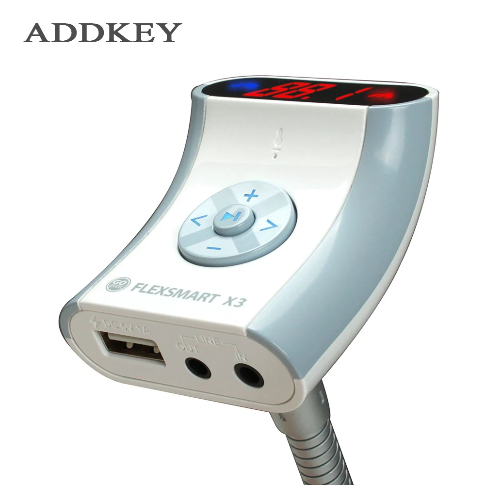 ADDKEY Беспроводной Связи Bluetooth Car Kit Fm-передатчик С USB Зарядное Устройство Mp3-плеер