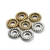 100pcslot diameter 8mm antique silverantique gold color metal spacer beads fit bracelet necklace diy jewelry findings f3399