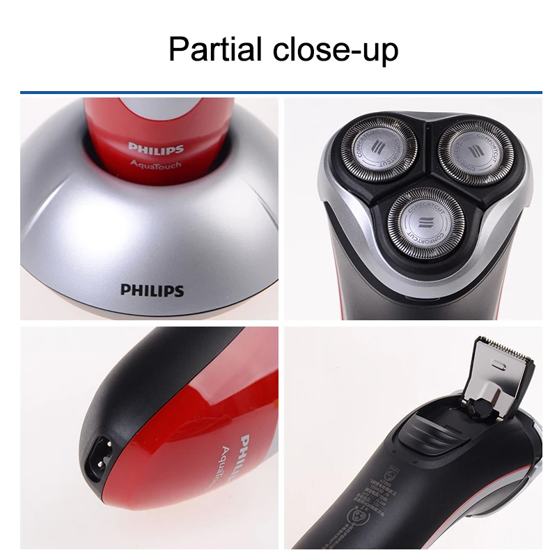 Philips профессиональная электробритва AT800 роторная перезаряжаемая для мужчин с тройным плавающим лезвием влажное и сухое бритье