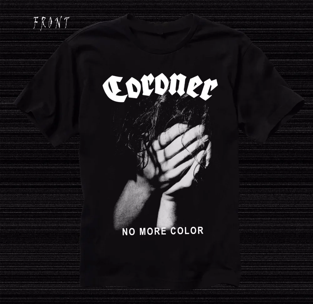 Coroner No More Color Thrash Metal Kreator Voivod T-Shirt Sizes S To 3XL Casual Short Sleeve Shirt Tee | Мужская одежда