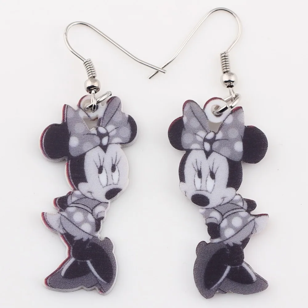 newei long drop brand cute pink mouse face earrings acrylic hot 2017 animal jewelry girls women cartoon earrings accessories free global shipping