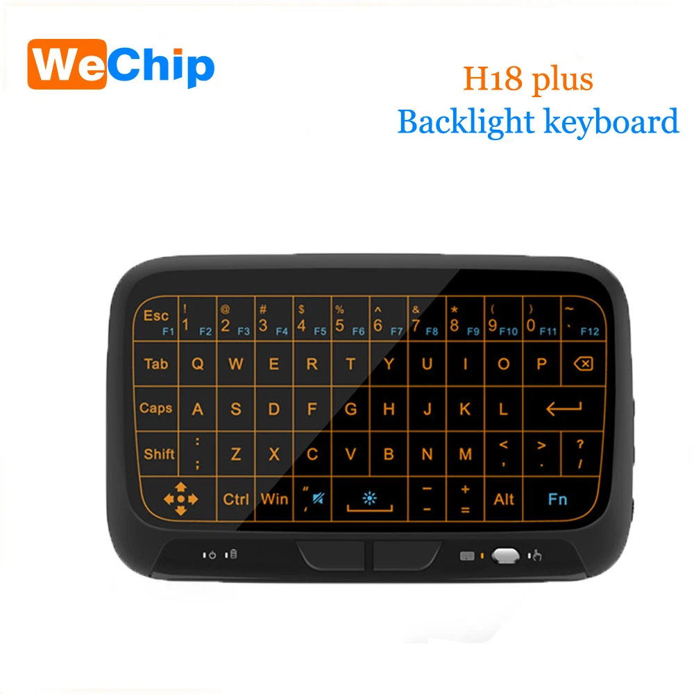H18 plus клавиатура 2 4G Беспроводная тачпад подсветка air mouse с тачпадом мышь для Smart