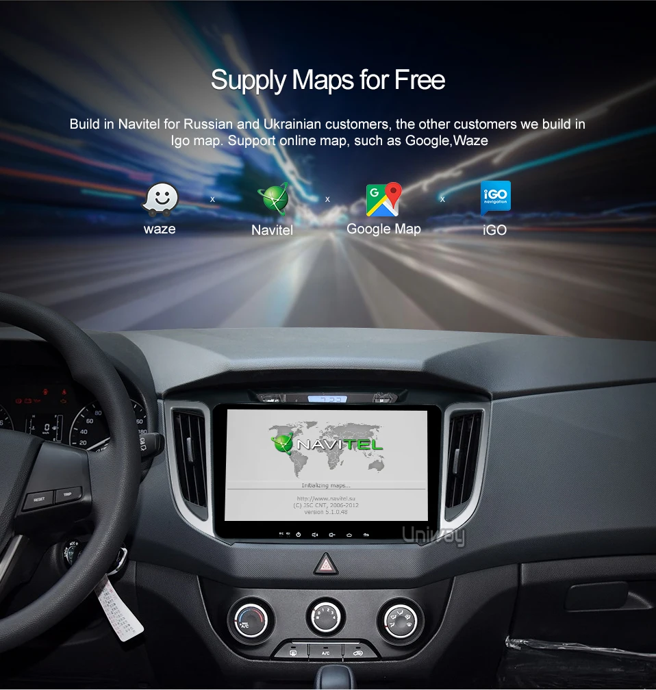 AIX251071 uniway 8 core android 8,1 автомобильный dvd для hyundai creta ix25 автомобильный Радио плеер gps навигации